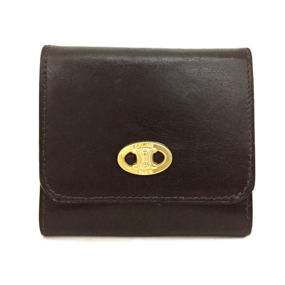 Celine Handbags - 🚫SOLD🚫CELINE Macadam Black Leather Coin Purse